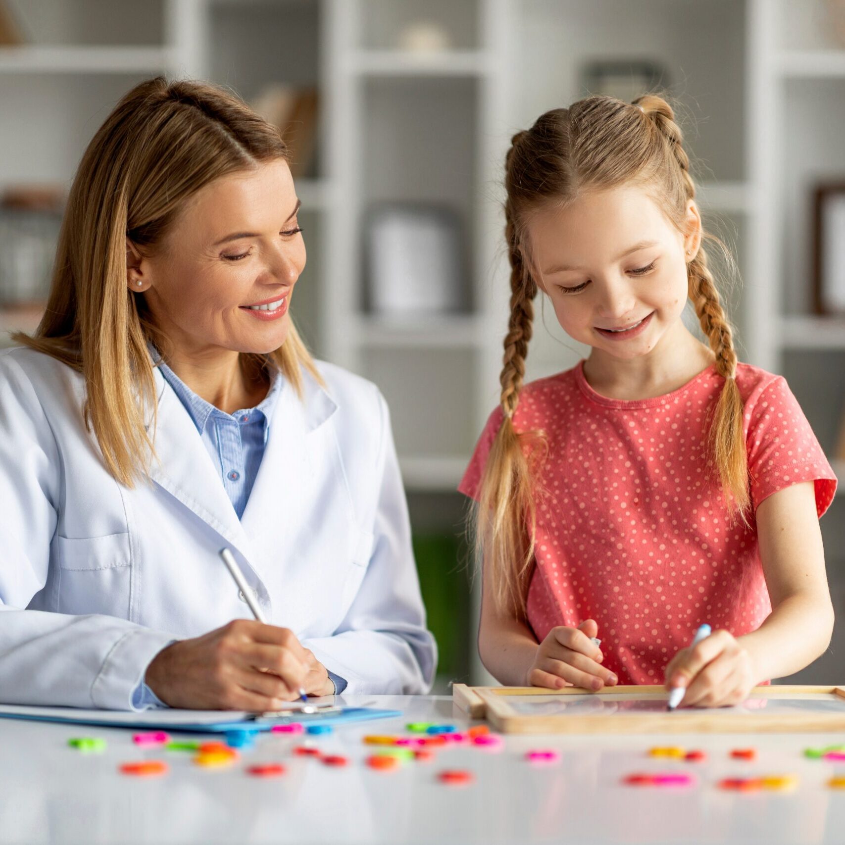 Professional,Child,Psychologist,Lady,Having,Therapy,Session,With,Cute,Little Professional,Child,Psychologist,Lady,Having,Therapy,Session,With,Cute,Little
